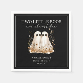 Two Little Boos Ghosts Wildflower Baby Shower  Pappersservett