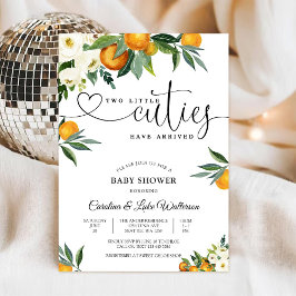 Two Little Cuties Baby Shower Invitation Inbjudningar