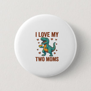 Two Moms Pride Dinosaur Vector T-Shirt Design_1 Knapp