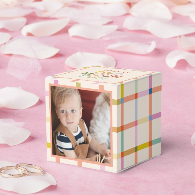 Two Much Fun 2-års födelsedagsfoto Anpassad  Presentaskar (Bröllop)