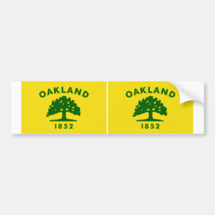 TWO Oakland, Kalifornien Flagga Bildekal