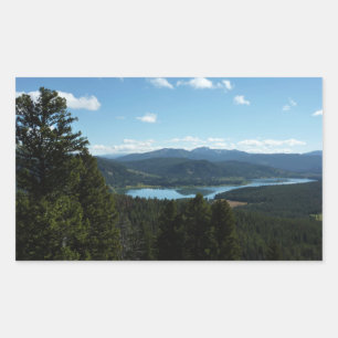 Two Ocean Lake vid Grand Teton National Park Rektangulärt Klistermärke