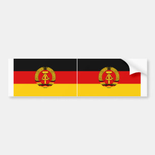 TWO Öster Tyskland Flagga Bildekal