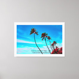 Two Palm Trees Wall Art | Tropical Minimalist Canvastryck