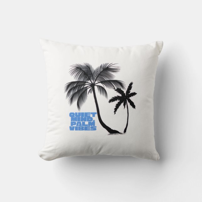 Two Palm Trees Wall Art | Tropical Minimalist Kudde (Framsida)