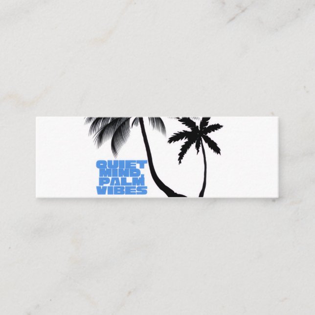 Two Palm Trees Wall Art | Tropical Minimalist Mini Visitkort (Framsida)