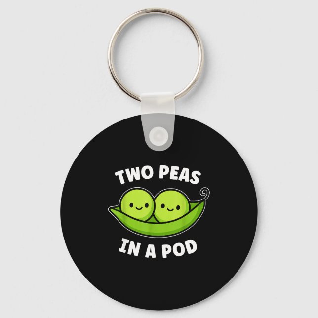 Two Peas In A D Cute Kawaii Funny  Nyckelring (Framsida)