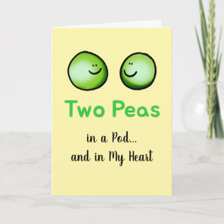 Two Peas Valentine Love Card Kort