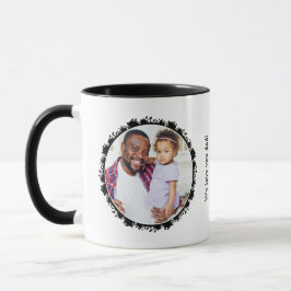 Two Photo Black Ink Splat Abstract Frame Mugg