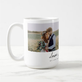 Two Photo Calligraphy Love Sweet Love Newlywed Kaffemugg