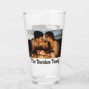 TWO Photos Personlig 16oz Pint Glass Glaskopp