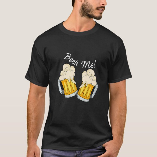 Two Pints of Beer Illustration for Brew Lovers Pre T Shirt (Framsida)