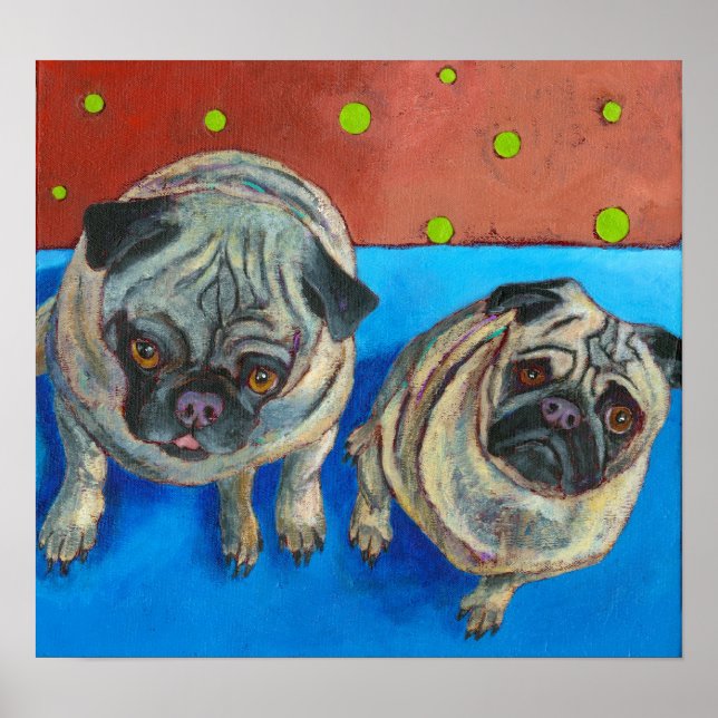 "Two Pugs" Poster (Framsidan)