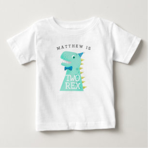 TWO REX Birthday Boy Dinosaur T Shirt
