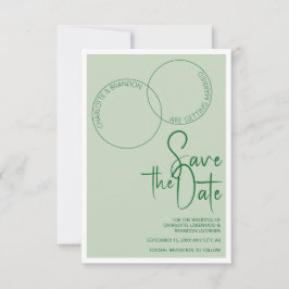 Two Rings Save The Wedding Date Invitation Inbjudningar