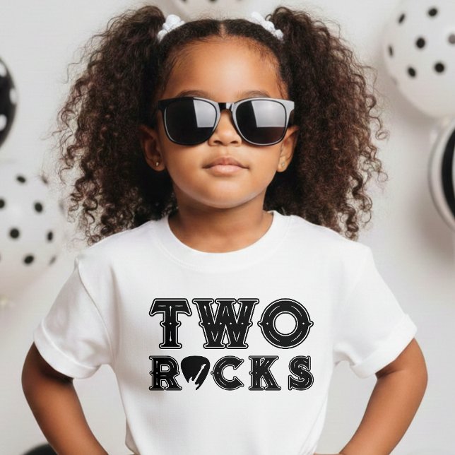 Two Rocks Gitarrplektrum 2-års födelsedagsfest T Shirt (Skapare uppladdad)