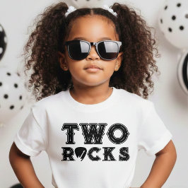 Two Rocks Guitar Pick 2nd Birthday Party T Shirt