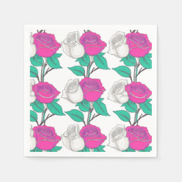 Two Rose Napkin Pappersservett