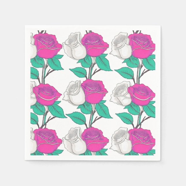 Two Rose Napkin Pappersservett (Framsidan)