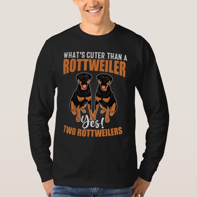 Two Rottweilers   Rottweiler Dog T Shirt (Framsida)