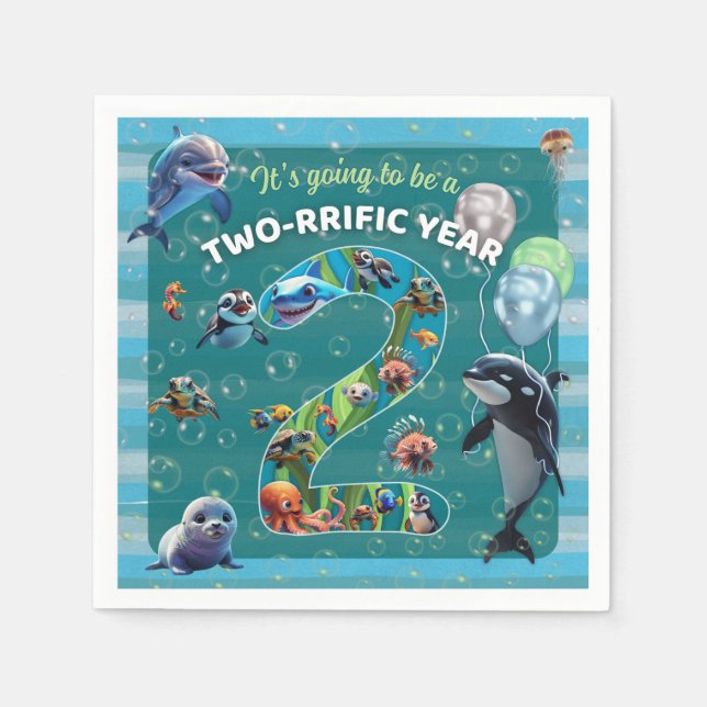 Two-rrific Year Paper Napkins Pappersservett (Framsidan)