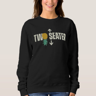 Two Seater   Upside Down Pineapple Swinger Couple  T Shirt