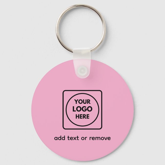 Two Sided Logo QR Code Blush Pink Keychains Nyckelring (Framsida)