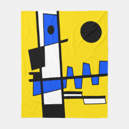 Two Sides Of Ethnicity Yellow Blue Black White Fleecefilt