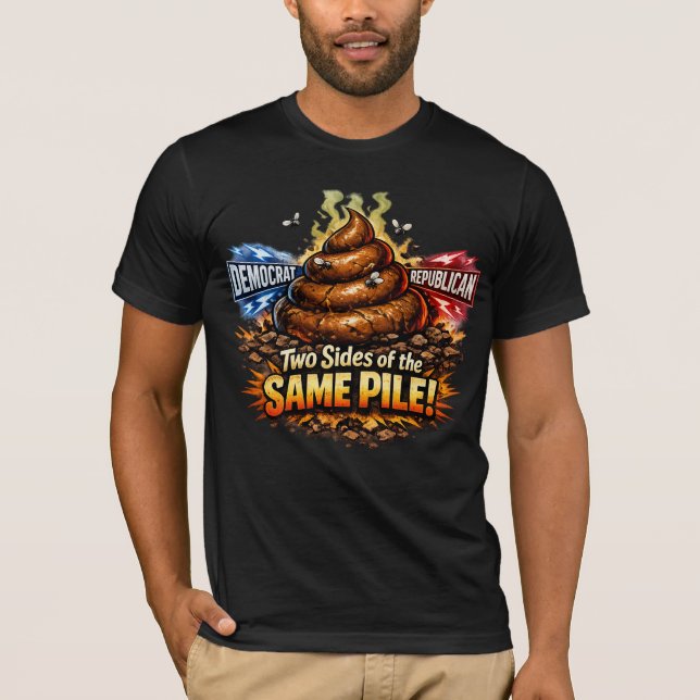 Two Sides of the same Pile T Shirt (Framsida)