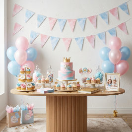 Two Silly Geese Boy & Girl Twins Birthday Vimplar