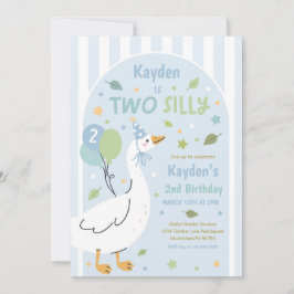 Two Silly Goose 2-års födelsedagsfest Vårfödelseda Inbjudningar