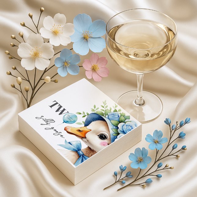 Two Silly Goose Boy Birthday  Pappersservett (Skapare uppladdad)