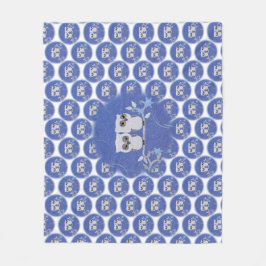 Two small white owls fleece blanket