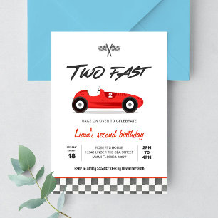 TWO Snabb Vintage Racingbil 2-års inbjudan