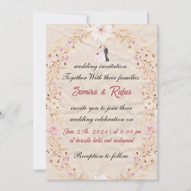 Two Souls, One Heartbeat Invitation Inbjudningar (Framsida)