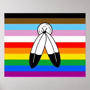 Two-Spirit HBTQ+ Progress-stolthetsflagga Poster