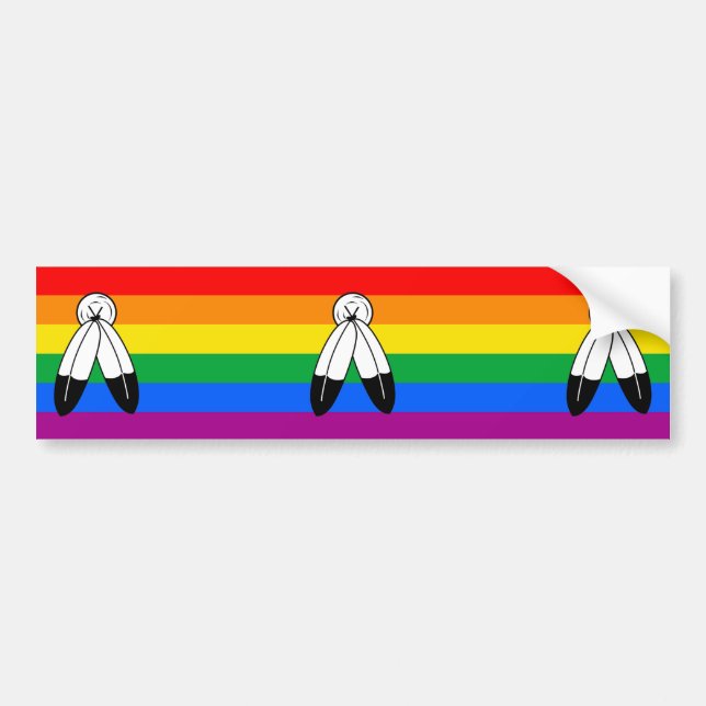 Two-Spirit HBTQ+ stolthetsflagga Bildekal (Framsidan)