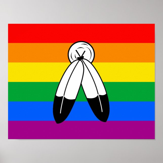 Two-Spirit HBTQ+ stolthetsflagga Poster (Framsidan)