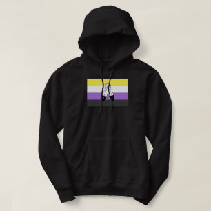 Two-Spirit Icke-binär Prideflagga Hoodie