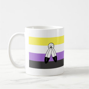 Two-Spirit Icke-binär Prideflagga Kaffemugg