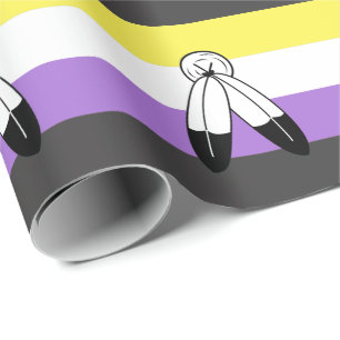 Two-Spirit Icke-binär Prideflagga Presentpapper