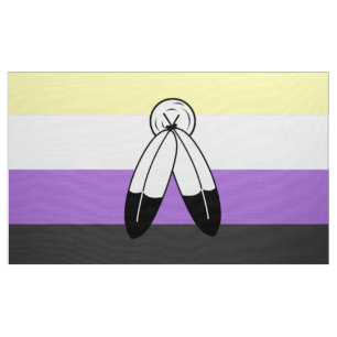 Two-Spirit Icke-binär Prideflagga Tyg