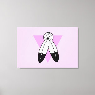 Two-Spirit Rosa Triangel Flagga Canvastryck