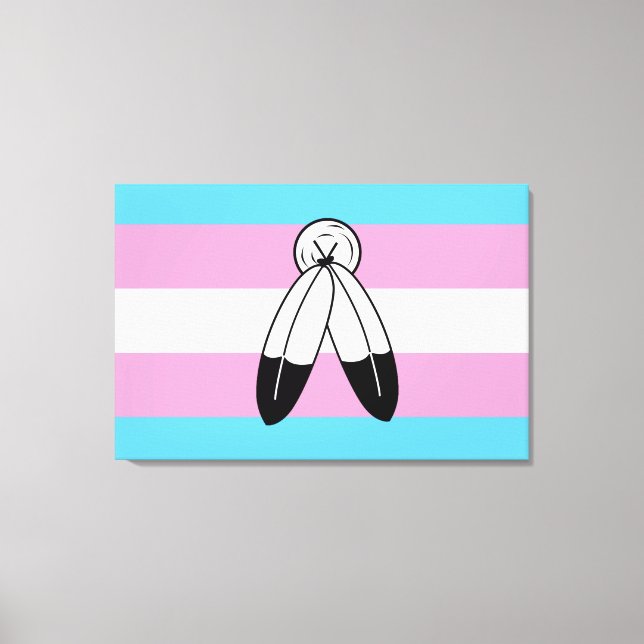 Two-Spirit Trans Pride Flagga Canvastryck (Framsida)