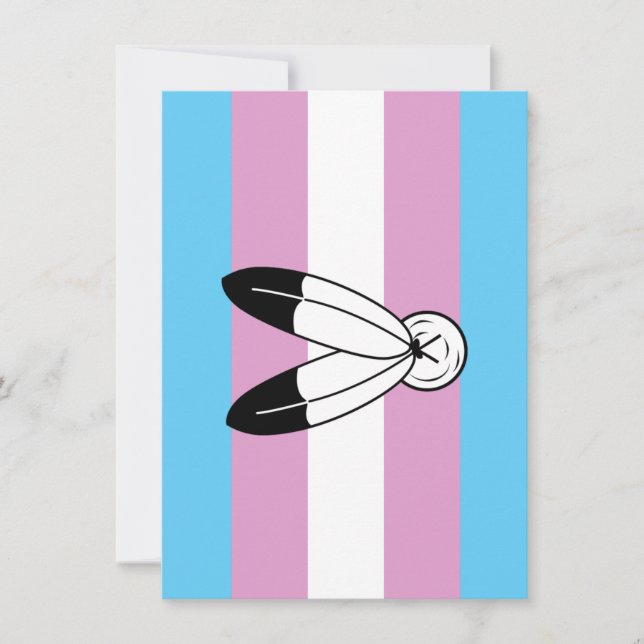 Two-Spirit Trans Pride Flagga Julkort (Framsida)