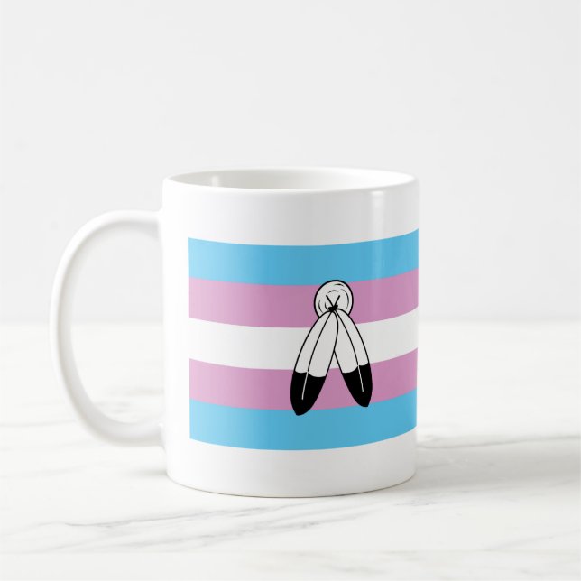 Two-Spirit Trans Pride Flagga Kaffemugg (Vänster)