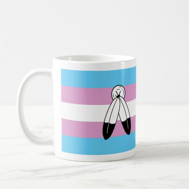 Two-Spirit Trans Pride Flagga Kaffemugg (Vänster)