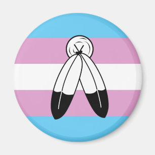 Two-Spirit Trans Pride Flagga Magnet