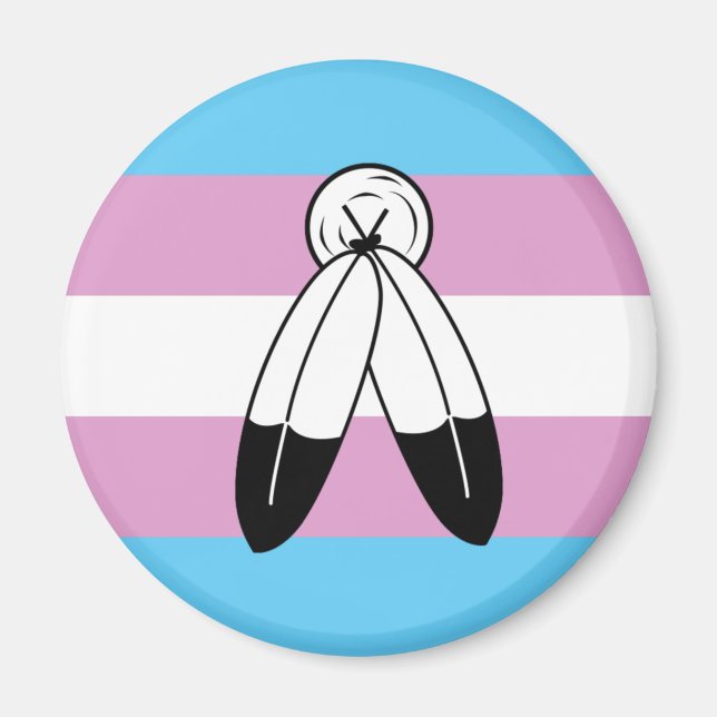 Two-Spirit Trans Pride Flagga Magnet (Framsidan)