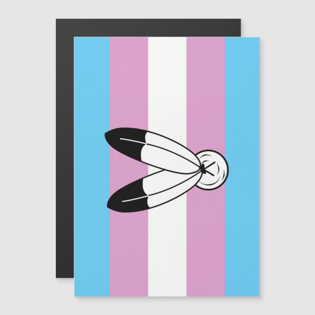 Two-Spirit Trans Pride Flagga Magnetisk Inbjudningskort (Fram/baksida)